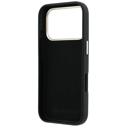 Capa para Apple iPhone 18 Pro / 17 Pro, Karl Lagerfeld, Smooth Big Resin Signature Logo, Preta