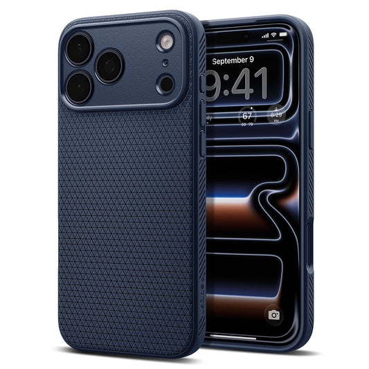 Capa para Apple iPhone 18 Pro / 17 Pro, Spigen, Liquid Air, Azul Marinho ACS12150