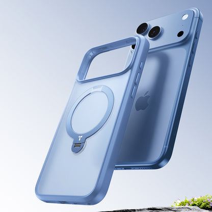 Capa MagSafe para Apple iPhone 18 Pro / 17 Pro, Torras, Ostand Spin, Azul
