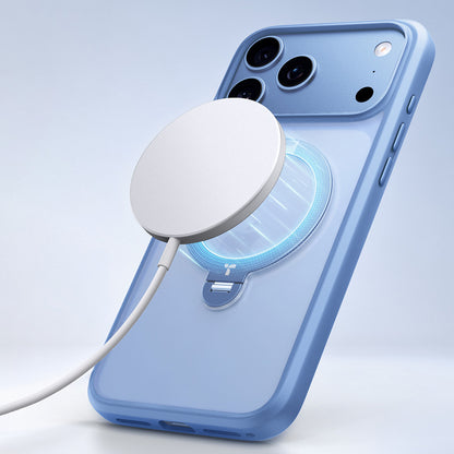 Capa MagSafe para Apple iPhone 18 Pro / 17 Pro, Torras, Ostand Spin, Azul