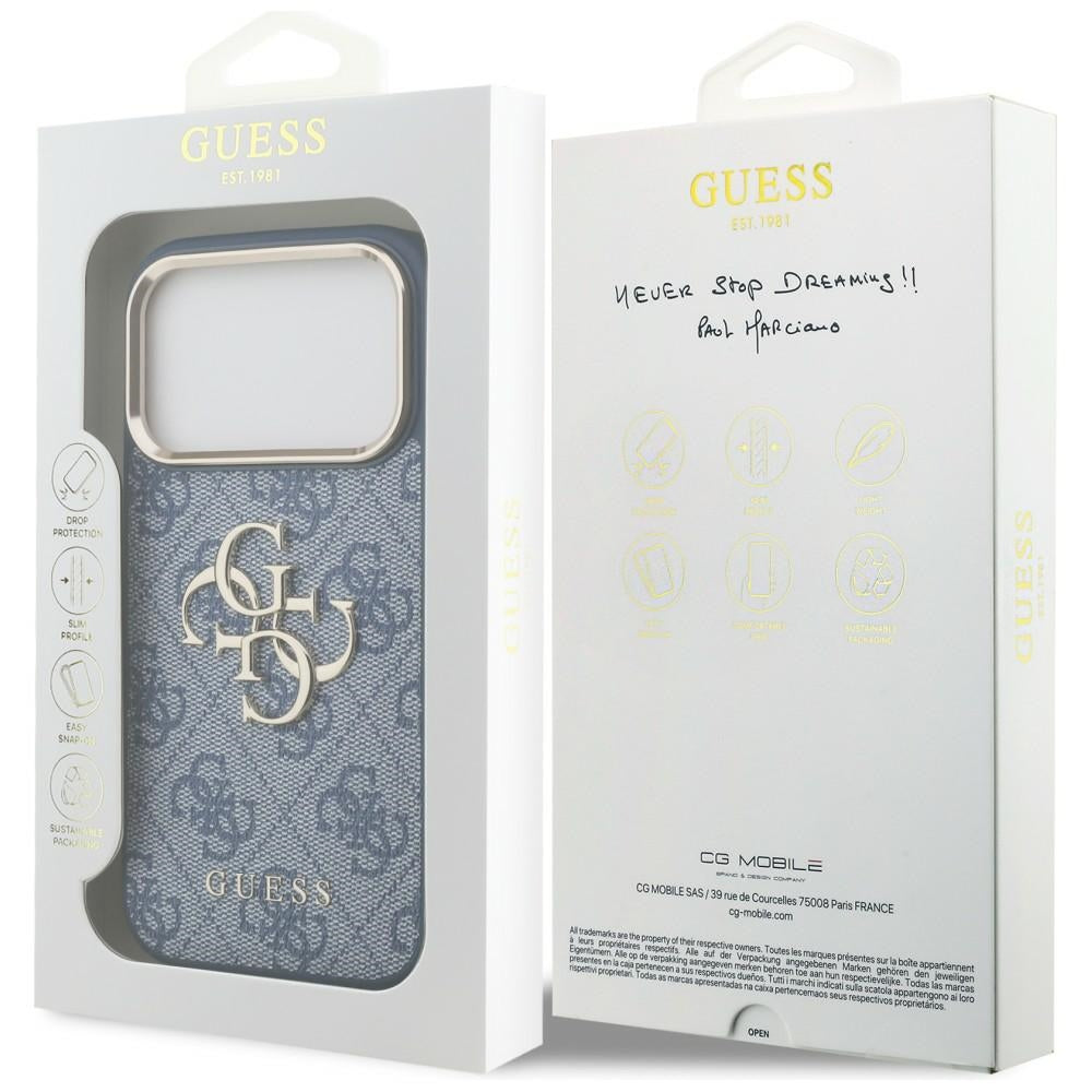 Capa para Apple iPhone 18 Pro Max / 17 Pro Max, Guess, 4G Big Classic Logo, Azul