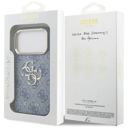 Capa para Apple iPhone 18 Pro Max / 17 Pro Max, Guess, 4G Big Classic Logo, Azul