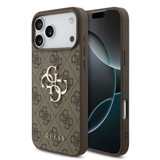 Capa para Apple iPhone 18 Pro Max / 17 Pro Max, Guess, 4G Big Logo, Castanha