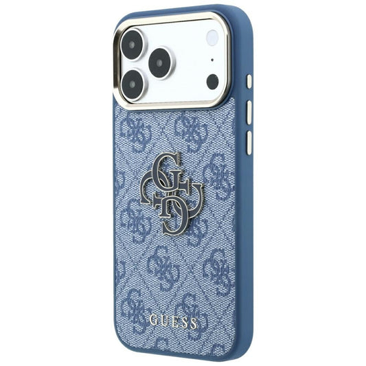 Capa para Apple iPhone 18 Pro Max / 17 Pro Max, Guess, 4G Big Resin Logo, Azul
