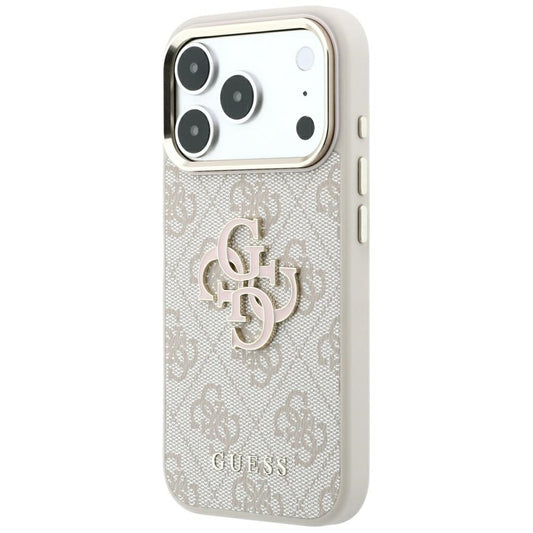 Capa para Apple iPhone 18 Pro Max / 17 Pro Max, Guess, 4G Big Resin Logo, Rosa