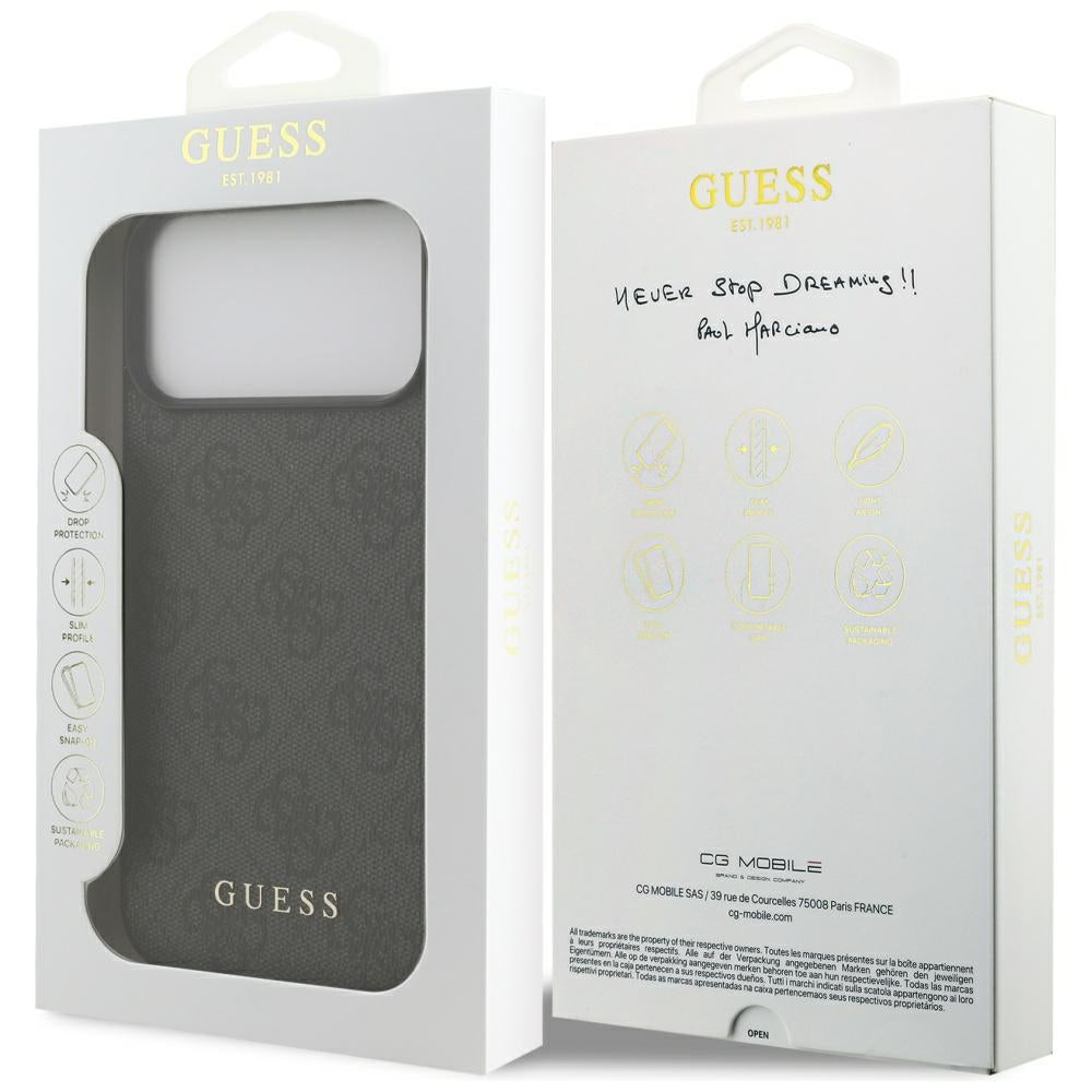 Capa para Apple iPhone 18 Pro Max / 17 Pro Max, Guess, 4G Classic Logo, Preta