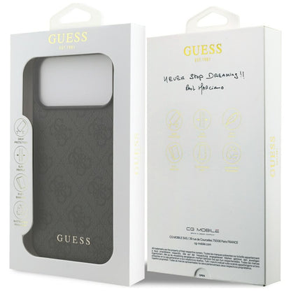 Capa para Apple iPhone 18 Pro Max / 17 Pro Max, Guess, 4G Classic Logo, Preta
