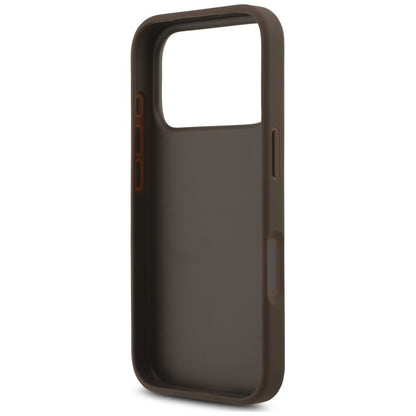 Capa para Apple iPhone 18 Pro Max / 17 Pro Max, Guess, 4G Classic Logo com Alça, Castanha