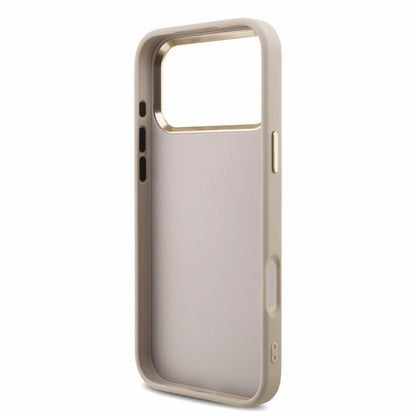 Capa para Apple iPhone 18 Pro Max / 17 Pro Max, Guess, 4G Classic Logo com Alça, Rosa Dourado
