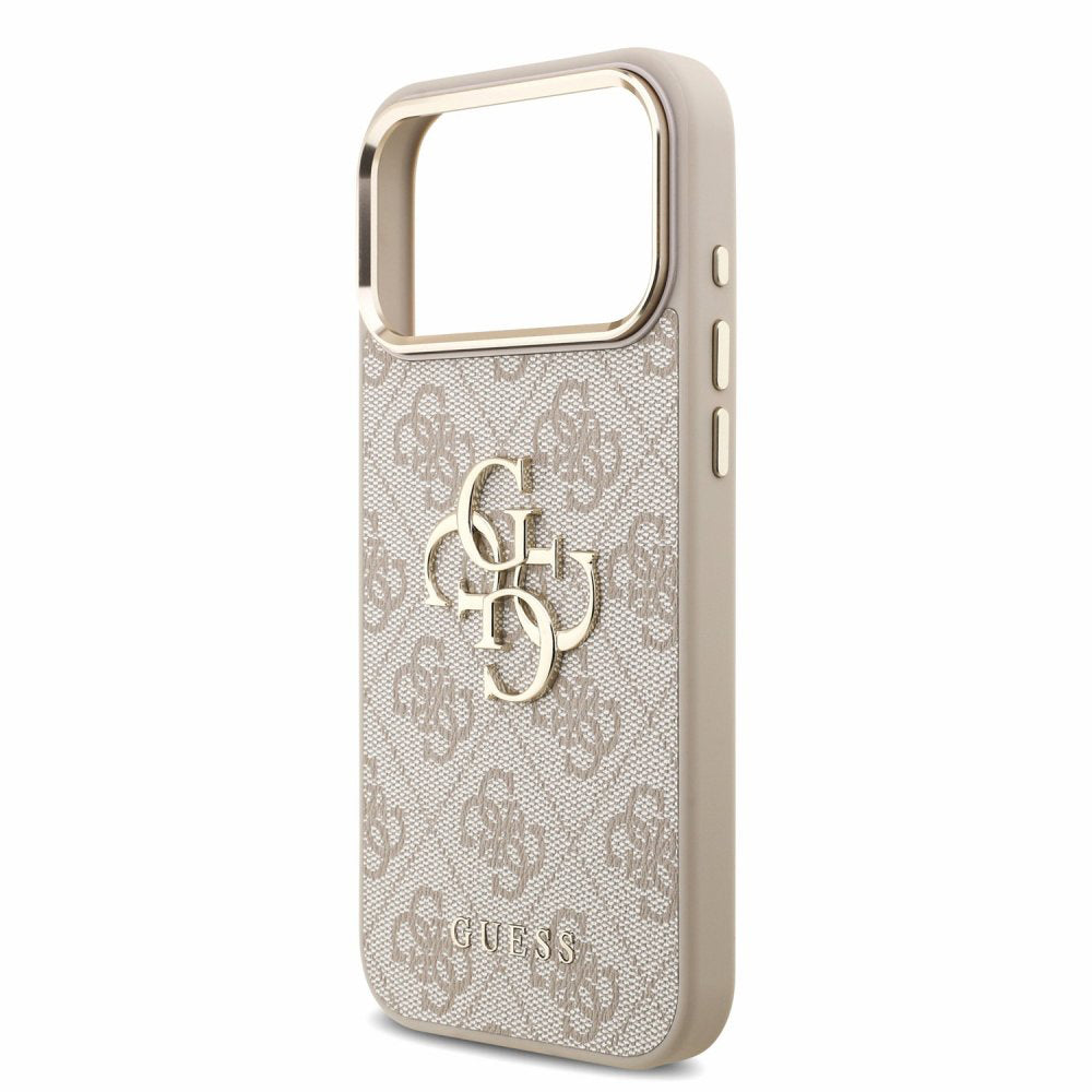Capa para Apple iPhone 18 Pro Max / 17 Pro Max, Guess, 4G Classic Logo com Alça, Rosa Dourado