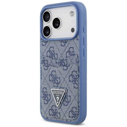 Capa para Apple iPhone 18 Pro Max / 17 Pro Max, Guess, 4G Double Card Triangle, Azul