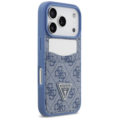 Capa para Apple iPhone 18 Pro Max / 17 Pro Max, Guess, 4G Double Card Triangle, Azul