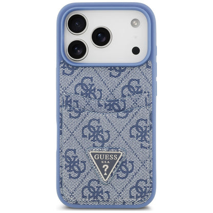 Capa para Apple iPhone 18 Pro Max / 17 Pro Max, Guess, 4G Double Card Triangle, Azul