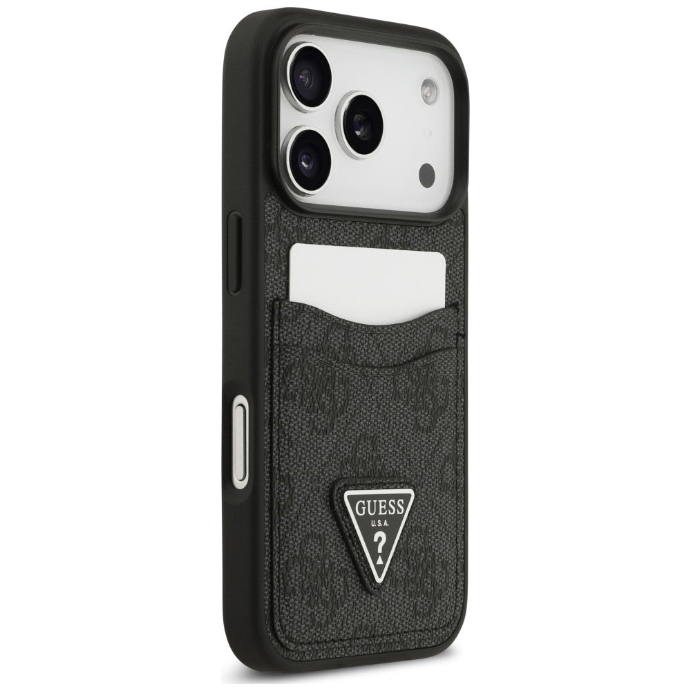 Case for Apple iPhone 18 Pro Max / 17 Pro Max, Guess, 4G Double Card Triangle, Black