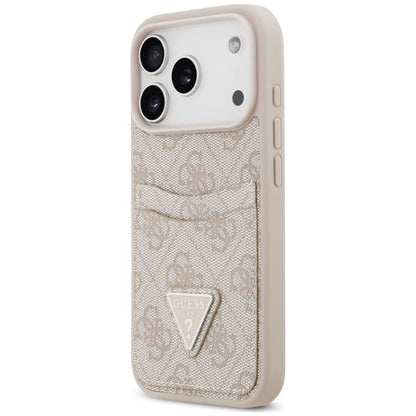 Capa para Apple iPhone 18 Pro Max / 17 Pro Max, Guess, 4G Double Card Triangle, Rosa