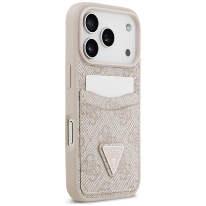 Capa para Apple iPhone 18 Pro Max / 17 Pro Max, Guess, 4G Double Card Triangle, Rosa