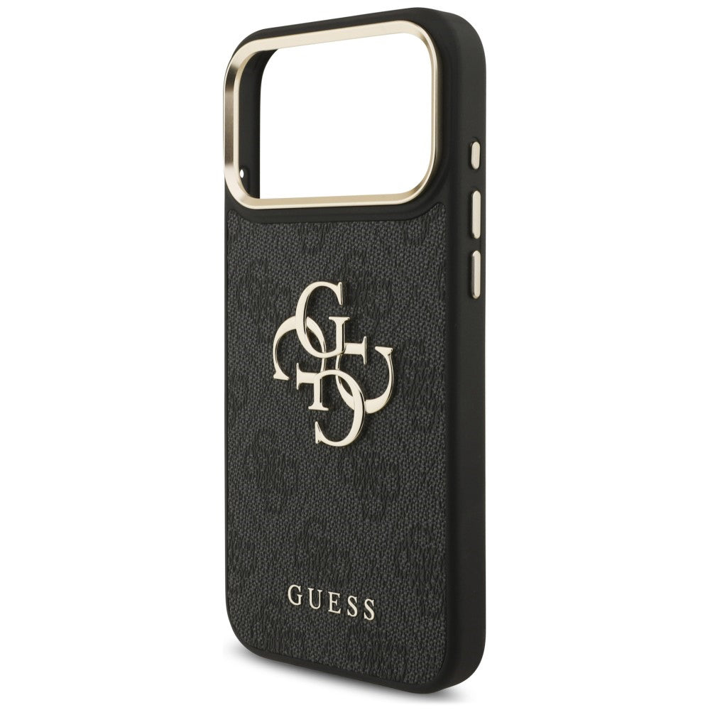 Capa para Apple iPhone 18 Pro Max / 17 Pro Max, Guess, Big 4G Classic Logo & Big Strap Metal Buttons, Preta