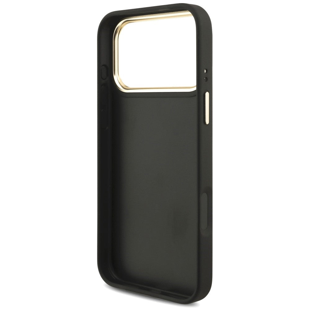 Capa para Apple iPhone 18 Pro Max / 17 Pro Max, Guess, Big 4G Classic Logo & Big Strap Metal Buttons, Preta