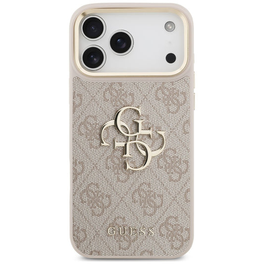 Capa para Apple iPhone 18 Pro Max / 17 Pro Max, Guess, Big 4G Classic Logo & Big Strap Metal Buttons, Rosa