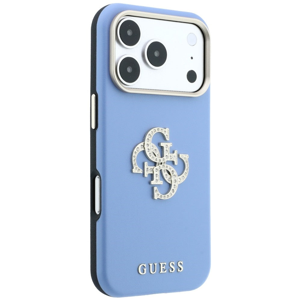 Capa para Apple iPhone 18 Pro Max / 17 Pro Max, Guess, Smooth Big Strass Logo, Azul-claro