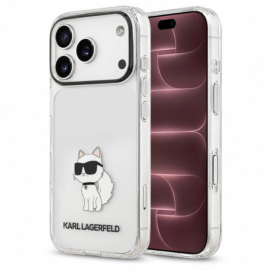 Capa para Apple iPhone 18 Pro Max / 17 Pro Max, Karl Lagerfeld, IML Choupette NFT, Transparente