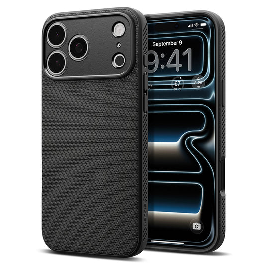 Capa para Apple iPhone 18 Pro Max / 17 Pro Max, Spigen, Liquid Air, Preto Fosco ACS12111
