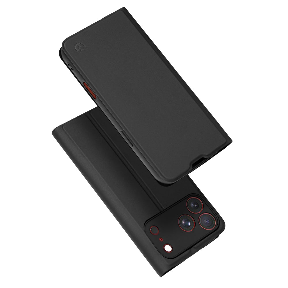 Capa para Apple iPhone 18 Pro Max / 17 Pro Max, Techsuit, Magskin Book, Preta