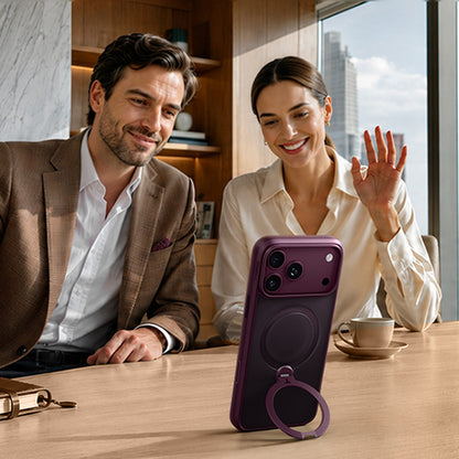 Capa MagSafe para Apple iPhone 18 Pro Max / 17 Pro Max, Torras, Ostand Spin, Roxo