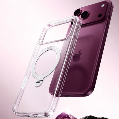 Capa MagSafe para Apple iPhone 18 Pro Max / 17 Pro Max, Torras, Ostand Spin, Transparente