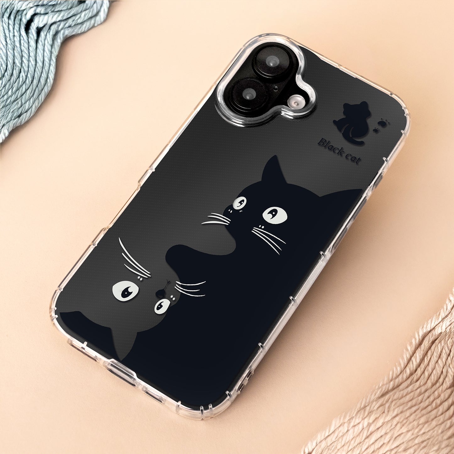 Capa para Apple iPhone 17 Air, OEM, Ultra Trendy Cat, Preta