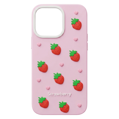 Capa para Apple iPhone 15 / 14 / 13, OEM, Morango, Rosa