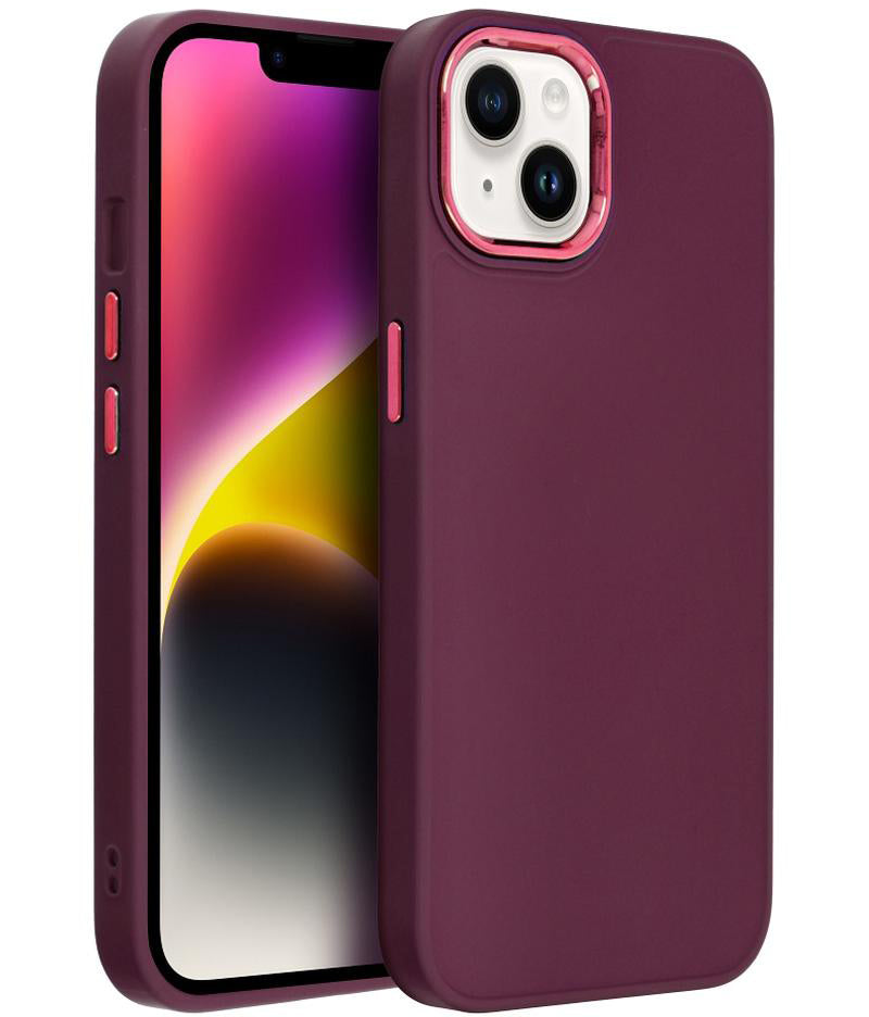 Case for Apple iPhone 18 Pro / iPhone 17 Pro, OEM, Frame, Burgundy