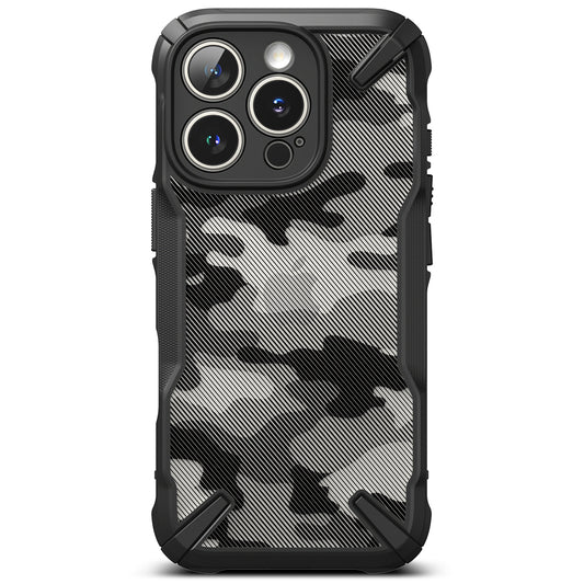 Capa para Apple iPhone 16 Pro, Ringke, Fusion X Camo, Preto 