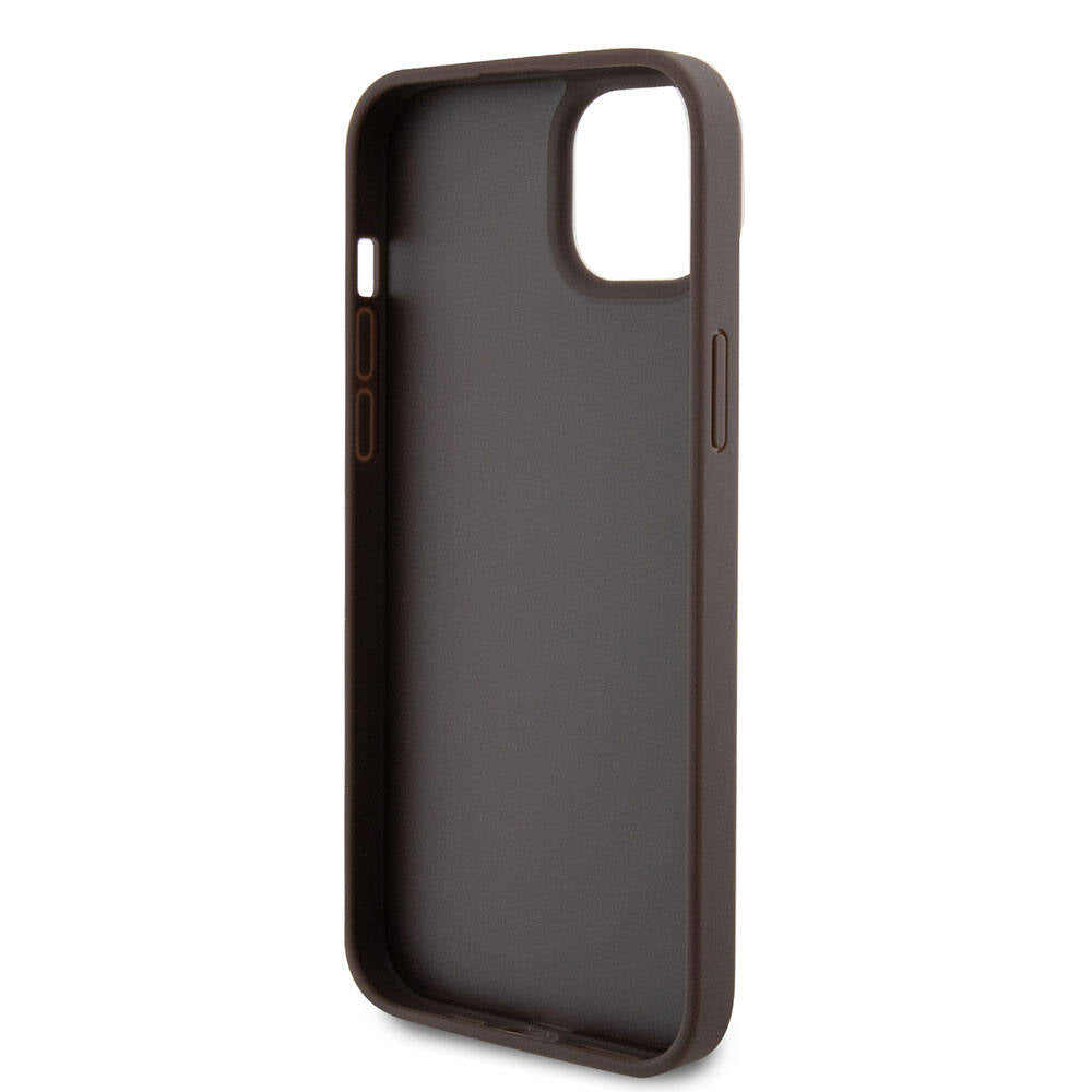 Capa para Apple iPhone 15 Plus, Guess, Crossbody 4G Metal Logo, Marrom, Reembalada