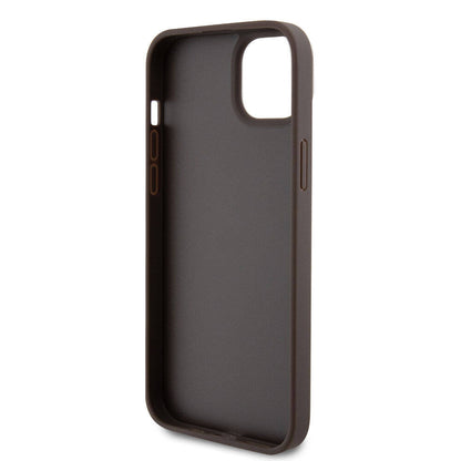 Capa para Apple iPhone 15 Plus, Guess, Crossbody 4G Metal Logo, Marrom, Reembalada