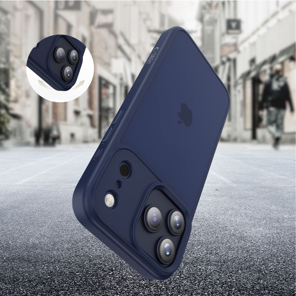 Capa para Apple iPhone 17 Pro, Tech-Protect, Magmat, Azul Marinho Mate