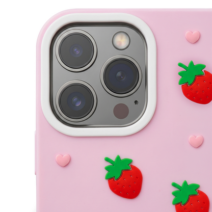 Capa para Apple iPhone 15 / 14 / 13, OEM, Morango, Rosa
