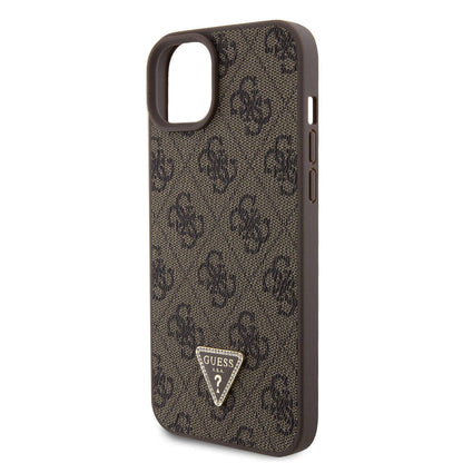 Capa para Apple iPhone 15 Plus, Guess, Crossbody 4G Metal Logo, Marrom, Reembalada