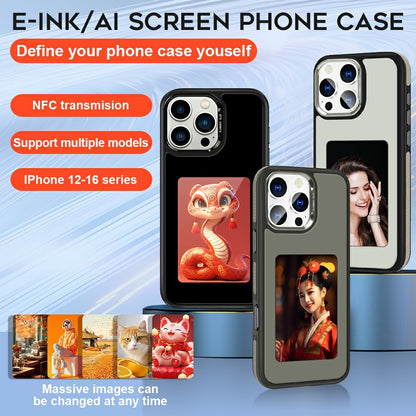 Capa para Apple iPhone 16 Pro, OEM, Ecrã Personalizado E-Ink (4 polegadas), Branco