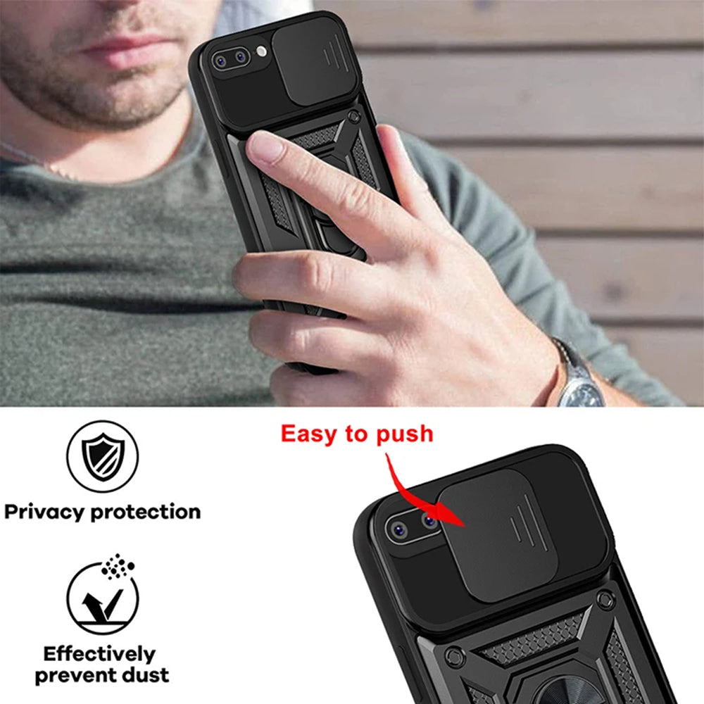Capa para Apple iPhone 8 Plus / 7 Plus, Techsuit, CamShield, Preta