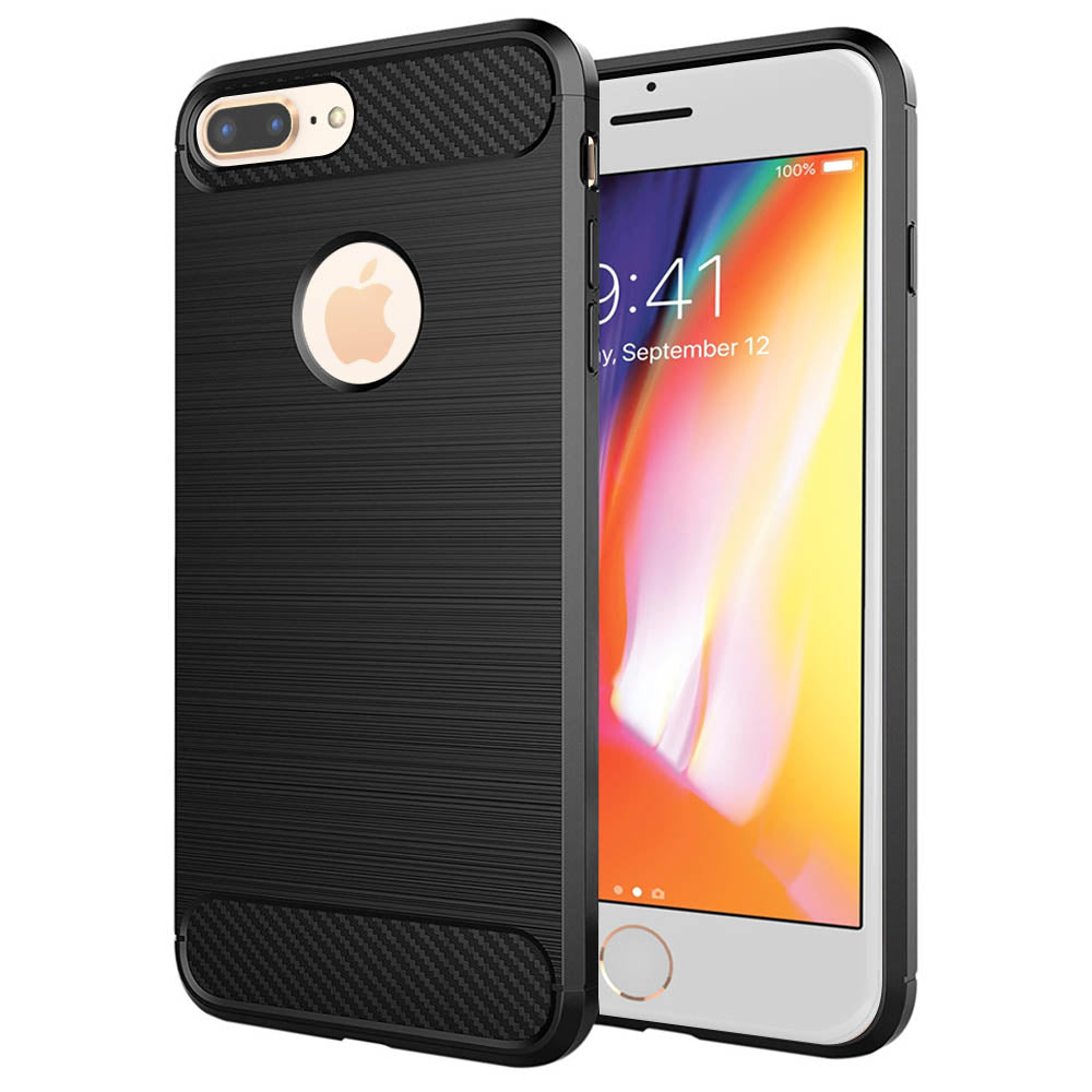 Capa para Apple iPhone 8 Plus, Techsuit, Carbono, Preta
