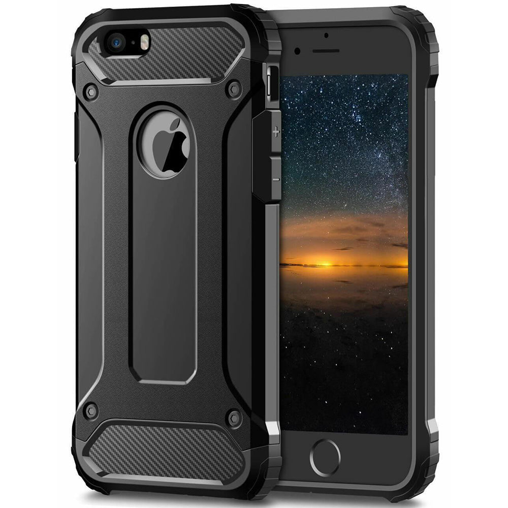 Capa para Apple iPhone SE (2016) / 5 / 5s, Techsuit, Hybrid Armor, Preta