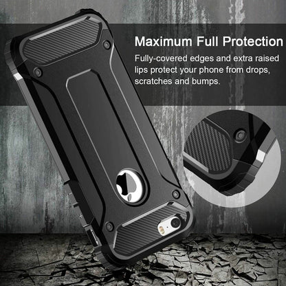 Capa para Apple iPhone SE (2016) / 5 / 5s, Techsuit, Hybrid Armor, Preta