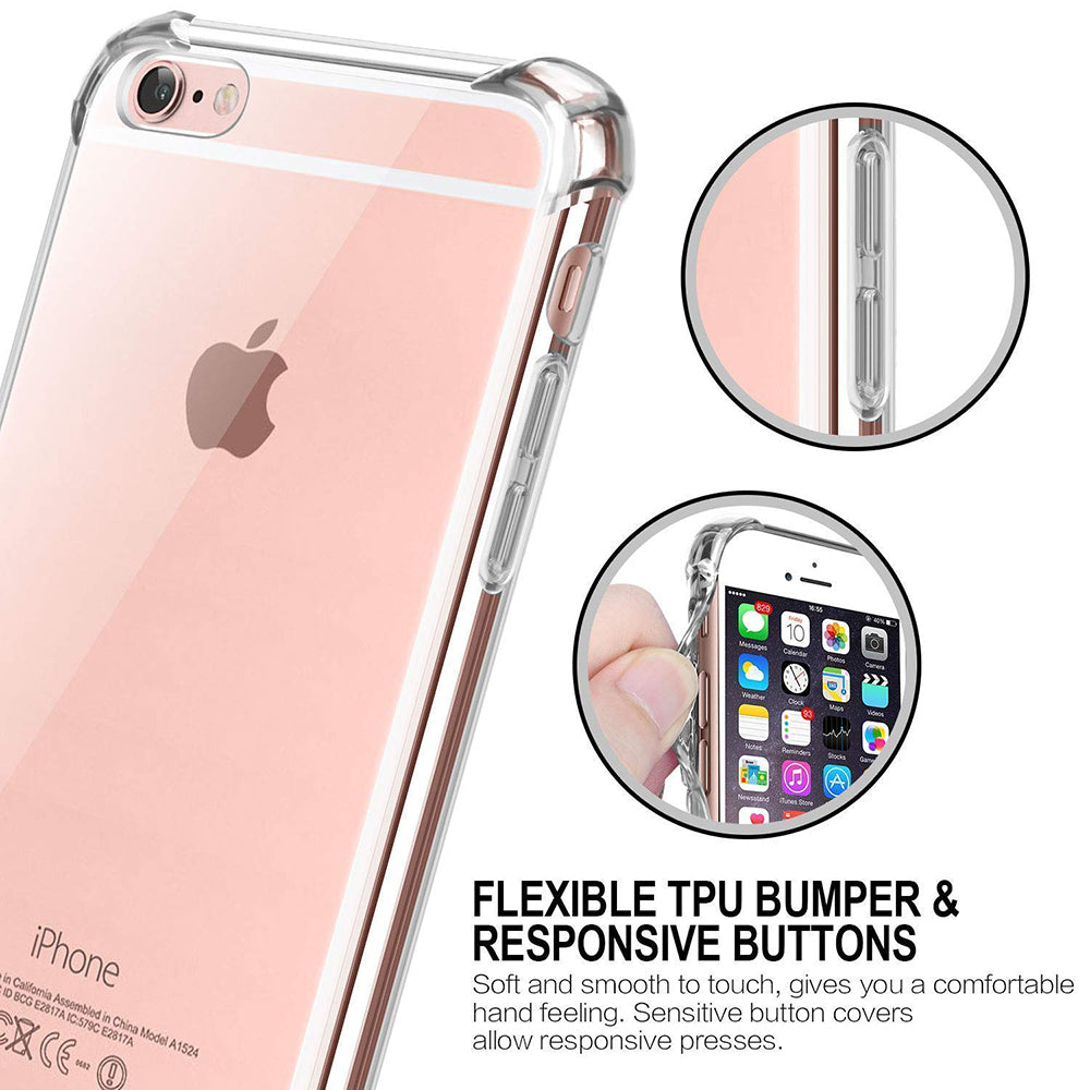Capa para Apple iPhone SE (2016) / 5 / 5s, Techsuit, Transparente à Prova de Choques