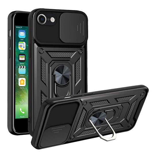 Capa para Apple iPhone SE (2022) / SE (2020) / 8 / 7, Techsuit, CamShield, Preta