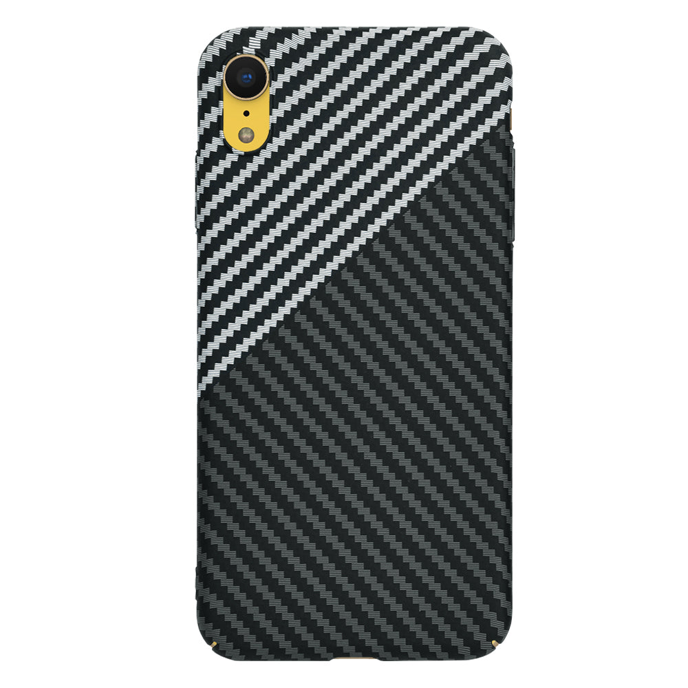 Capa para Apple iPhone XR, Techsuit, Carbonite FiberShell, Preto Cinzento