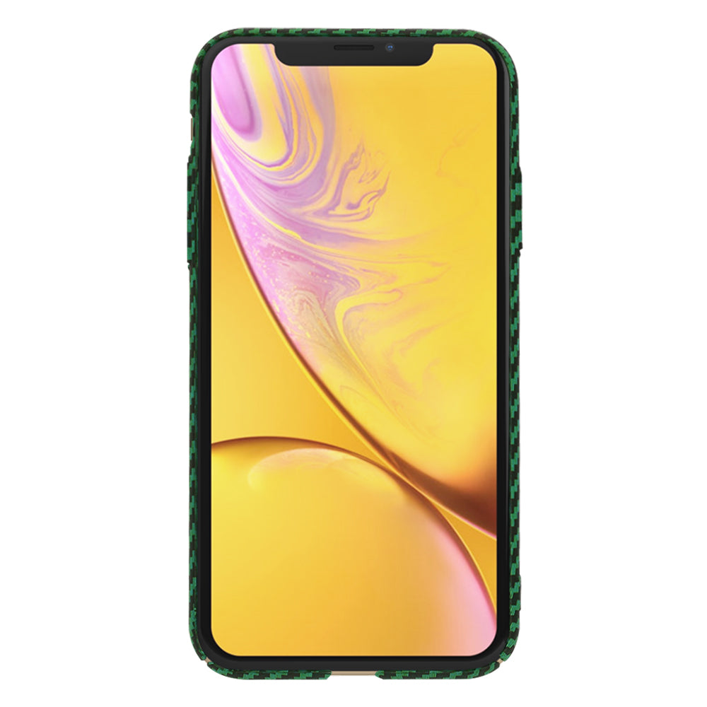 Capa para Apple iPhone XR, Techsuit, Carbonite FiberShell, Verde