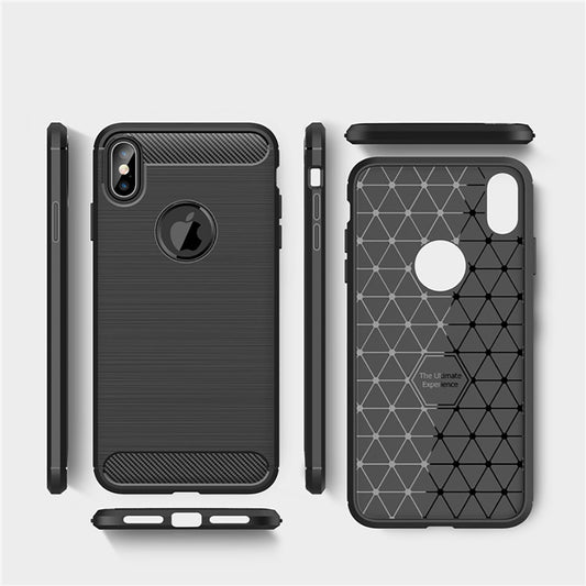 Capa para Apple iPhone XS Max, Techsuit, Carbono, Preta