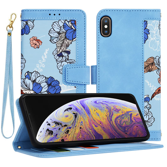 Capa para Apple iPhone XS Max, Techsuit, FlipCraft, Azul