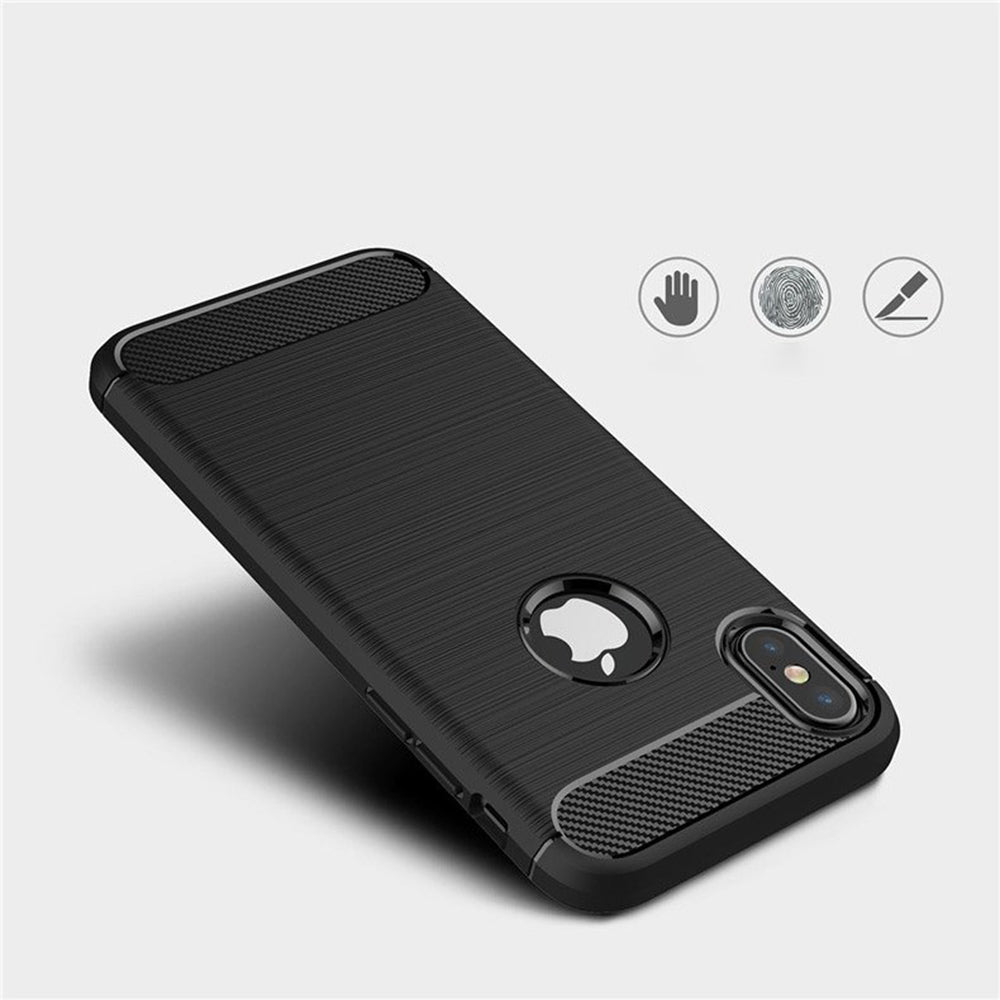 Capa para Apple iPhone XS / X, Techsuit, Carbono, Preta